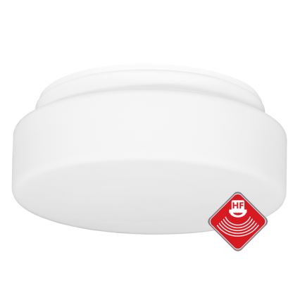 Udendørs loftlampe med sensor HECTOR 1xE27/60W/230V diameter 25 cm IP44 opal hvid
