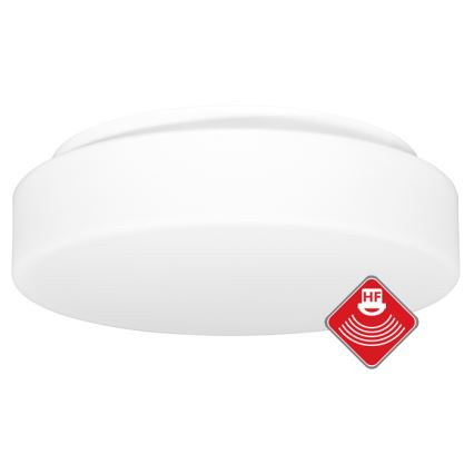 Udendørs loftlampe med sensor HECTOR 1xE27/60W/230V diameter 30 cm IP44 opal hvid