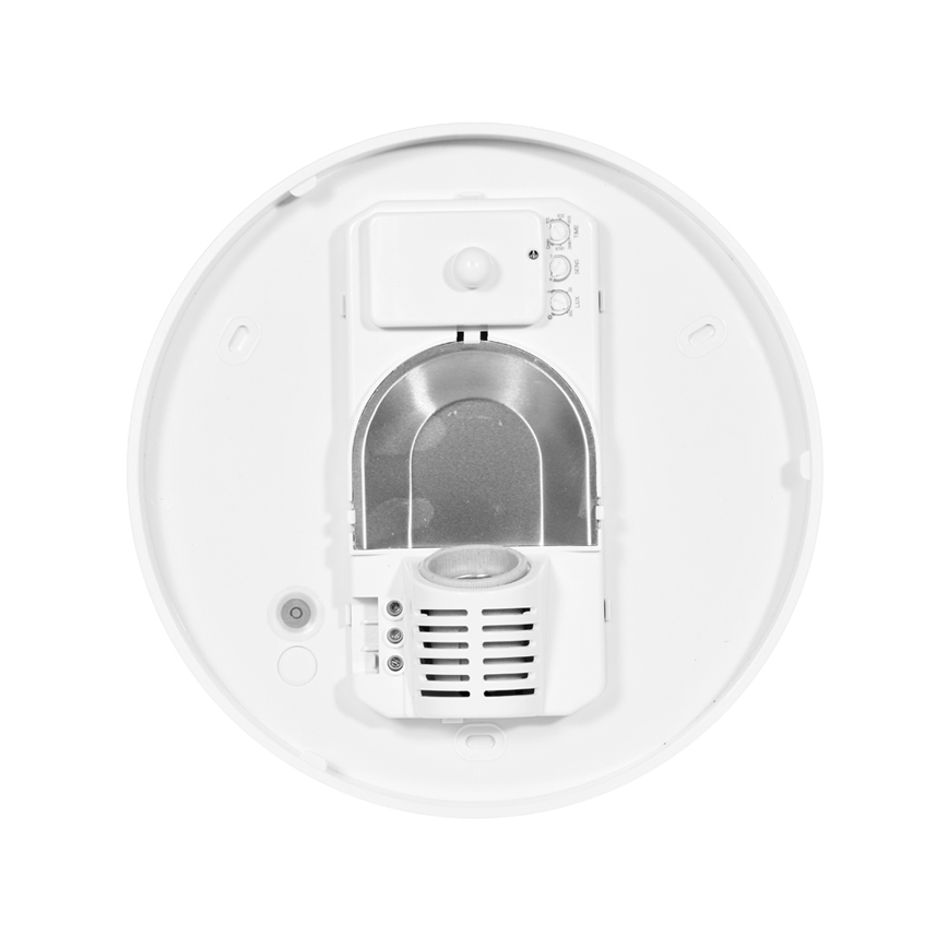 Udendørs loftlampe med sensor HECTOR 1xE27/60W/230V diameter 30 cm IP44 opal hvid