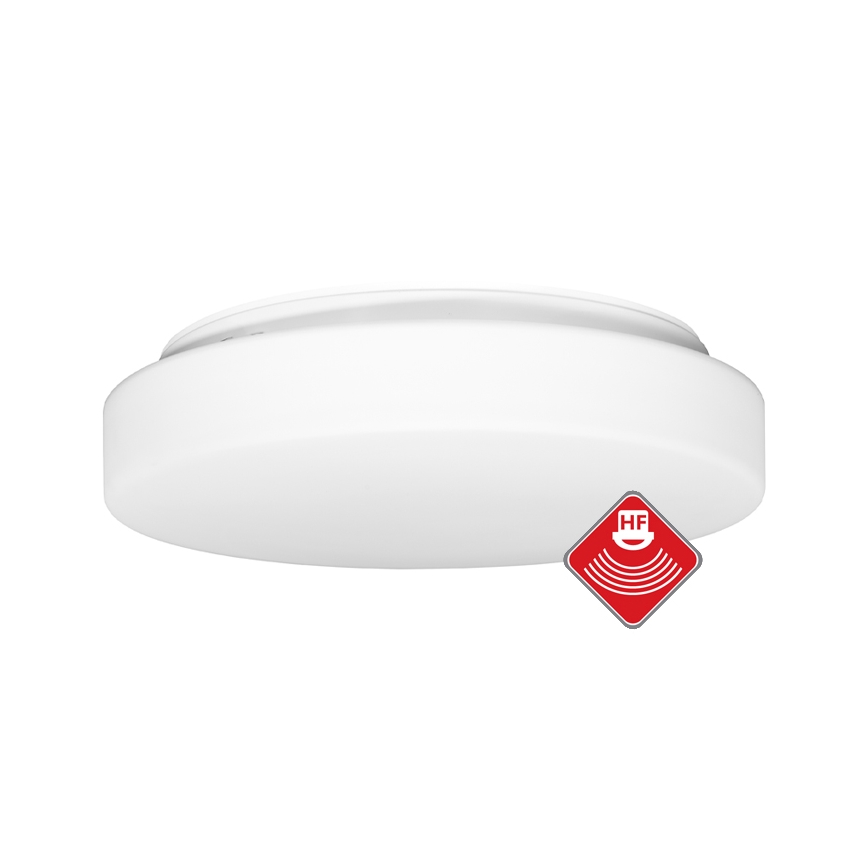 Udendørs loftlampe med sensor HECTOR 2xE27/60W/230V diameter 40 cm IP44 opal hvid