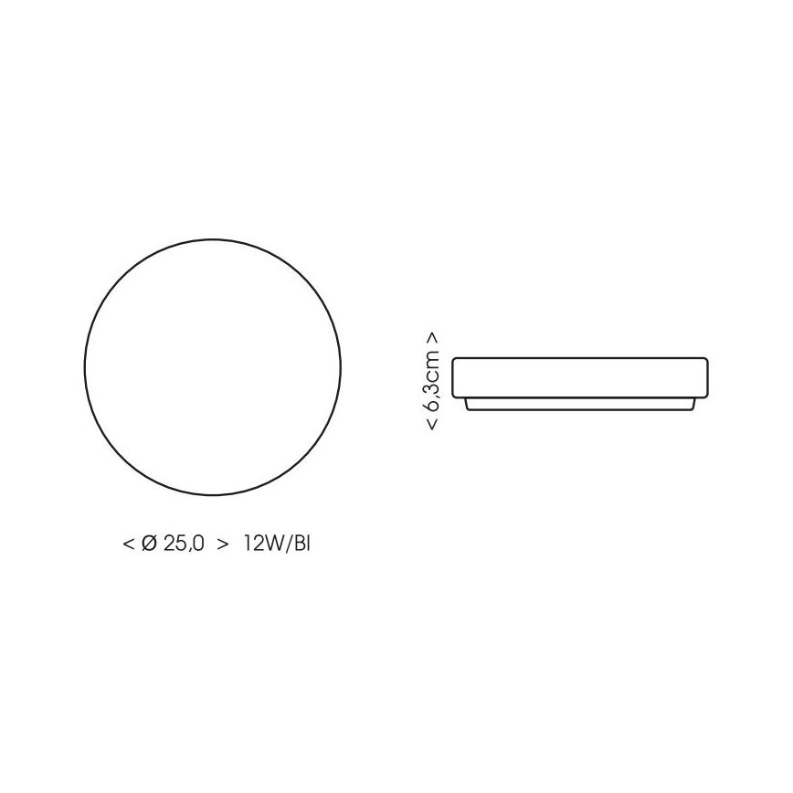 LED loftlampe til badeværelse LIRA LED/12W/230V 4000K diameter 25 cm IP44 hvid