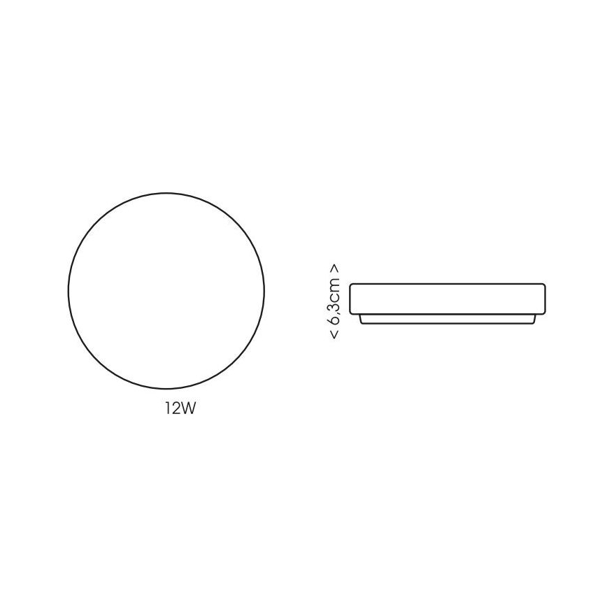 LED loftlampe til badeværelse LIRA LED/12W/230V 4000K diameter 24 cm IP44