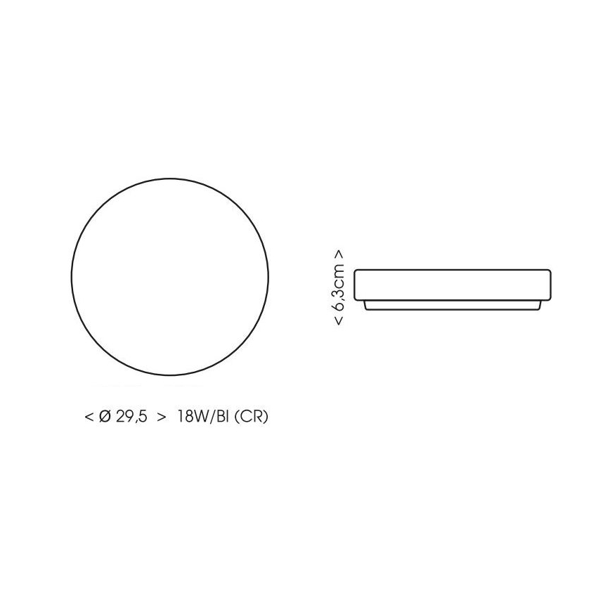 LED loftlampe til badeværelse LIRA LED/18W/230V 4000K diameter 29,5 cm IP44 hvid
