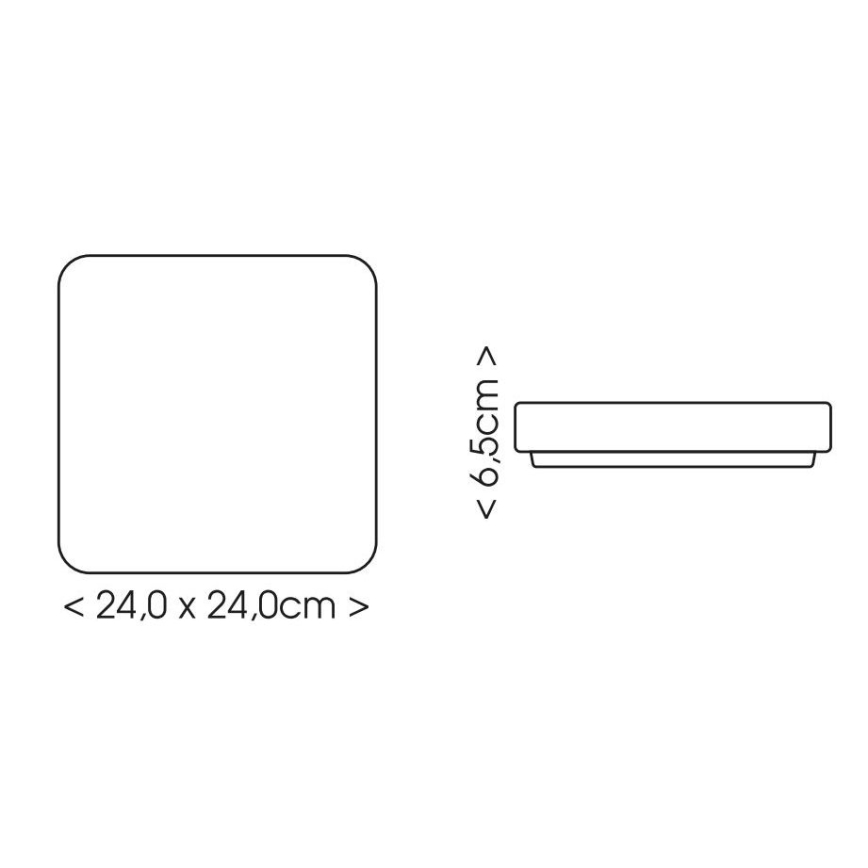 LED loftlampe til badeværelse LUKY LED/12W/230V 4000K 24x24 cm IP44