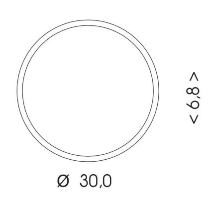 Udendørs LED loftlampe med sensor MARTIN LED/15W/230V 3000/4000K diameter 30 cm IP65 hvid