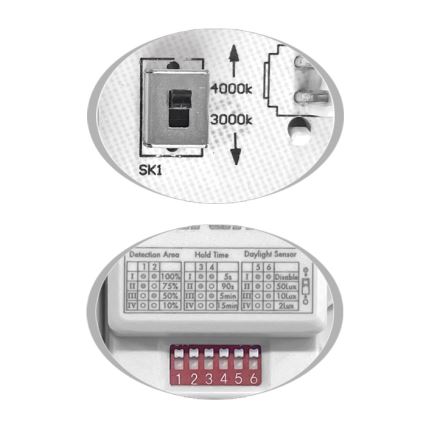 Udendørs LED loftlampe med sensor MARTIN LED/15W/230V 3000/4000K diameter 30 cm IP65 sort