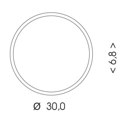 Udendørs LED loftlampe med sensor MARTIN LED/15W/230V 3000/4000K diameter 30 cm IP65 sort