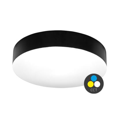 LED loftlampe til badeværelse MAKARON LED/24W/230V 3000/4000/6000K diameter 30 cm IP44 sort