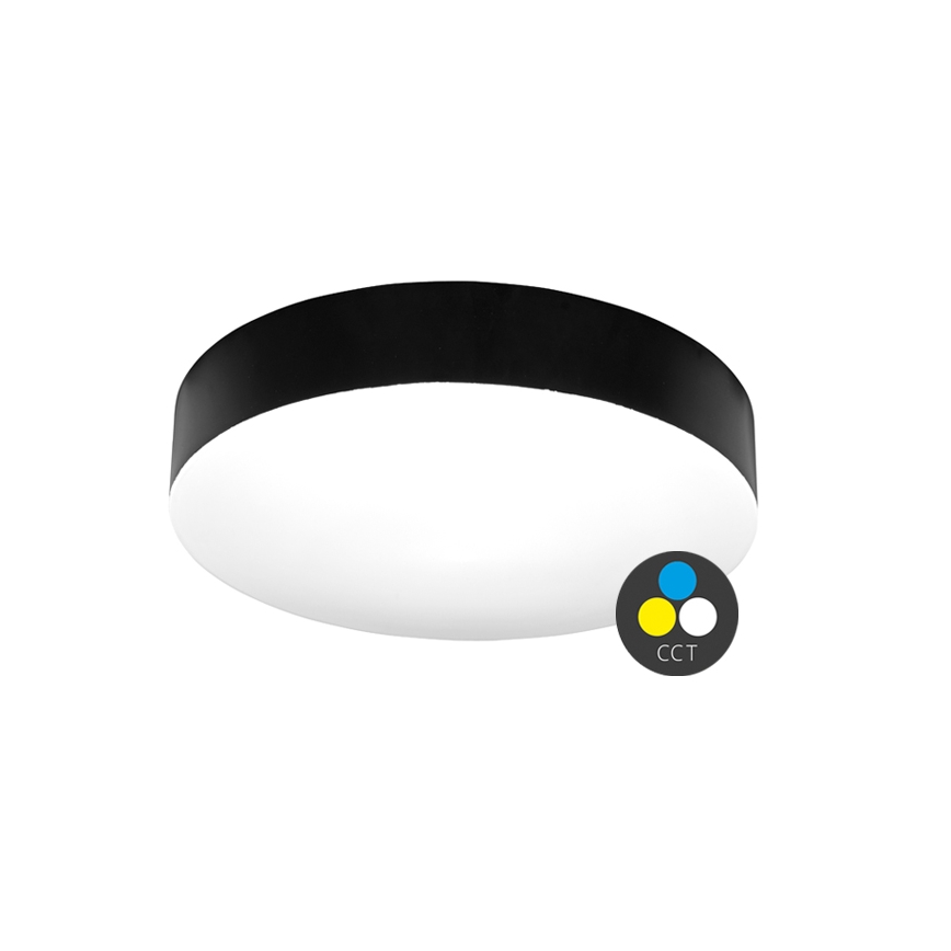 LED loftlampe til badeværelse MAKARON LED/24W/230V 3000/4000/6000K diameter 30 cm IP44 sort