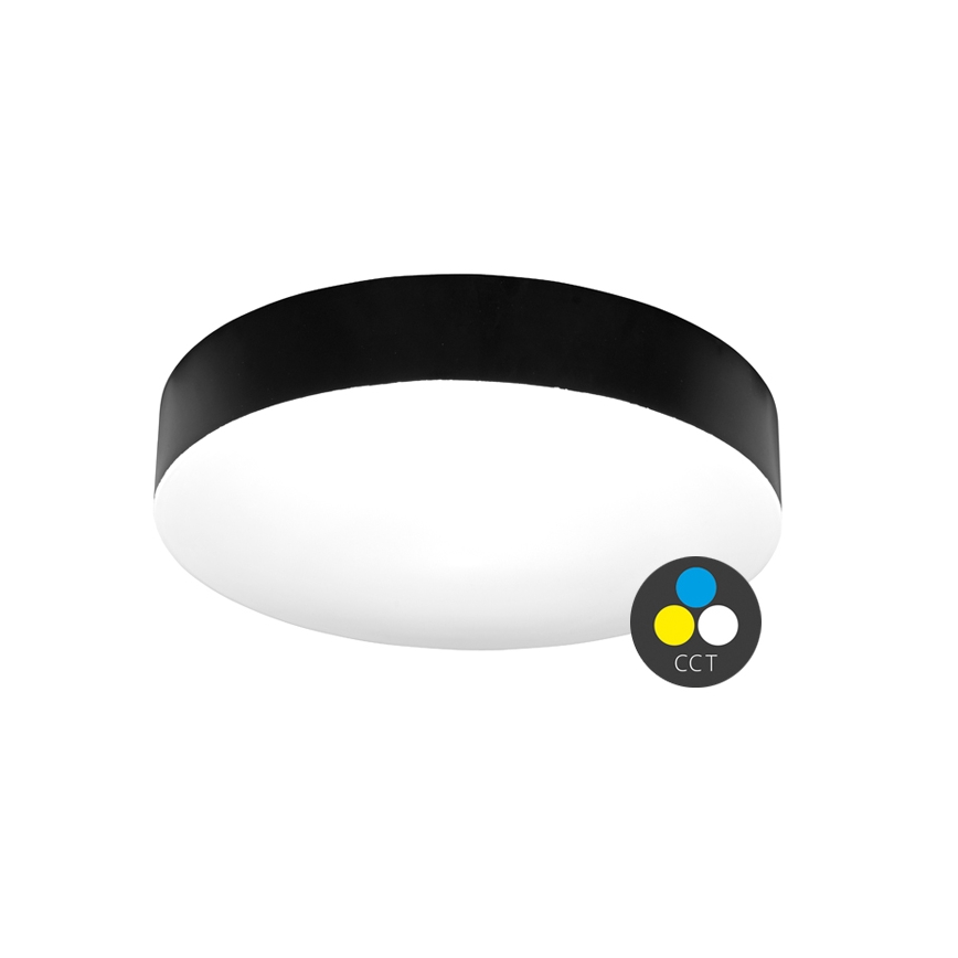 LED loftlampe til badeværelse MAKARON LED/36W/230V 3000/4000/6000K diameter 40 cm IP44 sort