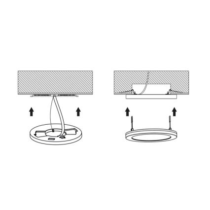 LED panel dæmpbart LEXA LED/6/12/18W/230V 3000/4000/6000K diameter 22,5 cm hvid