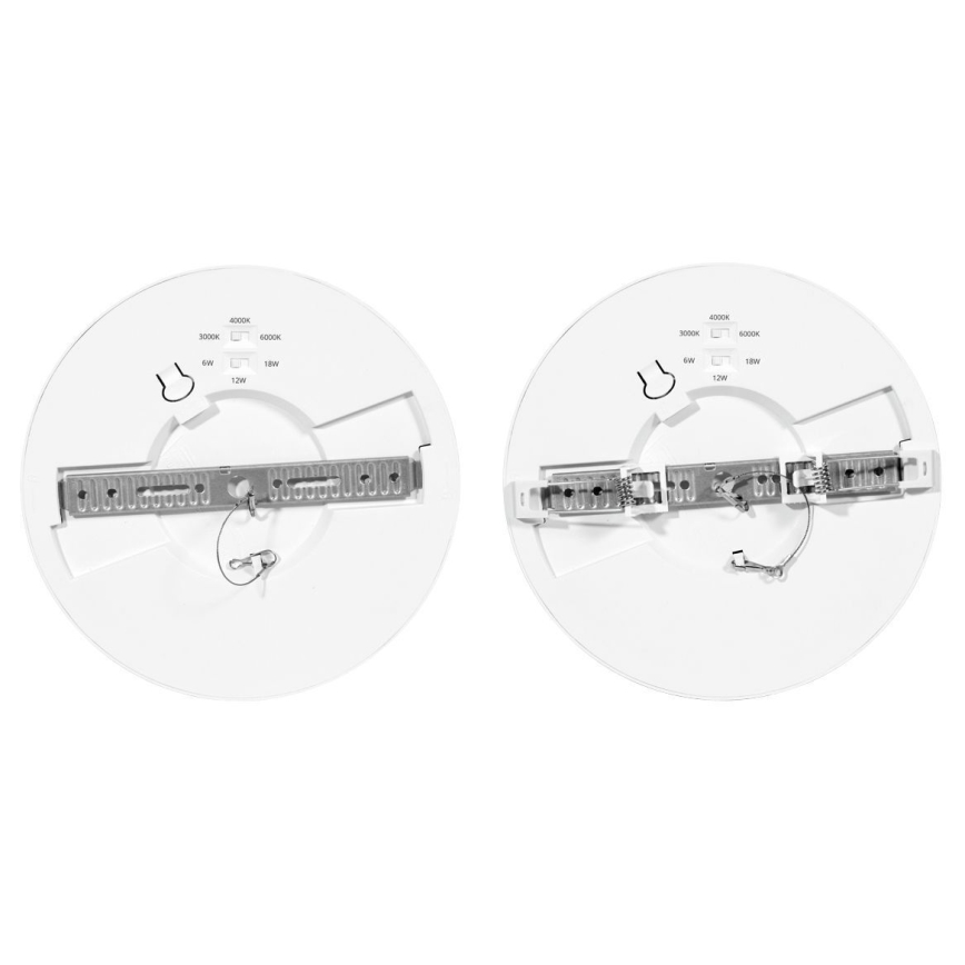 LED indbygningslampe dæmpbar med sensor LEXA LED/6/12/18W/230V 3000/4000/6000K diameter 22,5 cm hvid
