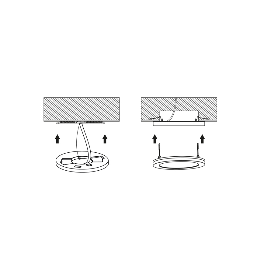 LED panel dæmpbart med sensor LEXA LED/12/18/24W/230V 3000/4000/6000K diameter 30 cm hvid