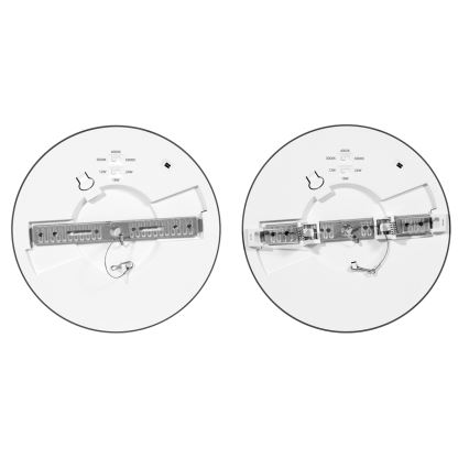 LED indbygningslampe dæmpbar med sensor LEXA LED/12/18/24W/230V 3000/4000/6000K diameter 30 cm sort