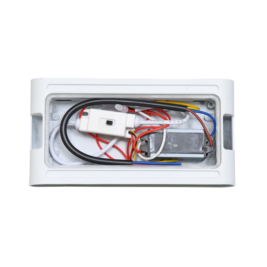 Udendørs LED væglampe BRICK 2xLED/6W/230V 3000/4000/6500K IP65 hvid