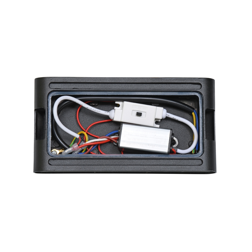 Udendørs LED væglampe BRICK 2xLED/6W/230V 3000/4000/6500K IP65 sort