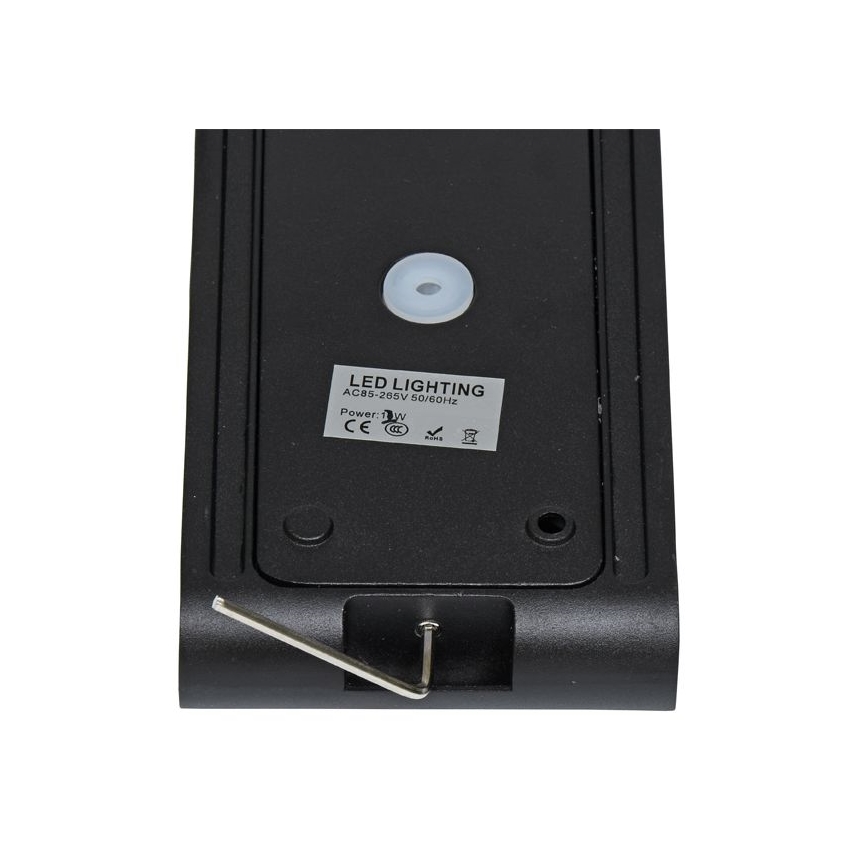 Udendørs LED væglampe BRICK 2xLED/6W/230V 3000/4000/6500K IP65 sort
