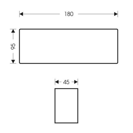 Udendørs LED væglampe BRICK 2xLED/6W/230V 3000/4000/6500K IP65 sort