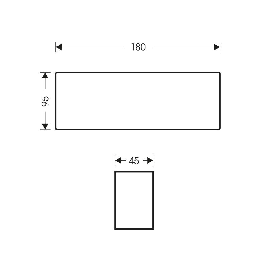 Udendørs LED væglampe BRICK 2xLED/6W/230V 3000/4000/6500K IP65 sort