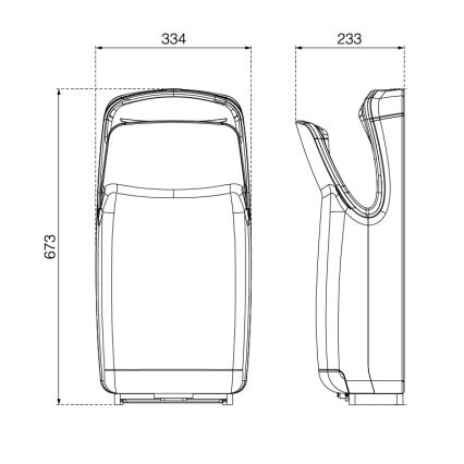 EcoStep 10006 - Håndtørrer R1.1 750/1000W/230V sølv