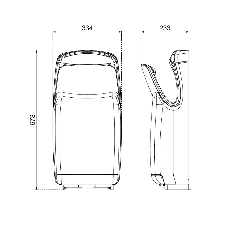 EcoStep 10006 - Håndtørrer R1.1 750/1000W/230V sølv