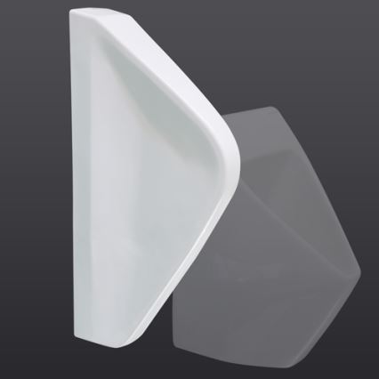 EcoStep 33001 - Urinalskillevæg 57,5x36 cm keramik/hvid