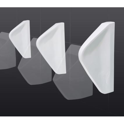 EcoStep 33001 - Urinalskillevæg 57,5x36 cm keramik/hvid