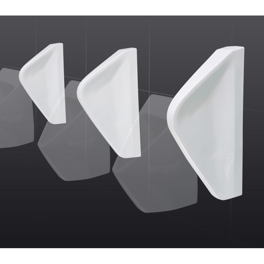 EcoStep 33001 - Urinalskillevæg 57,5x36 cm keramik/hvid