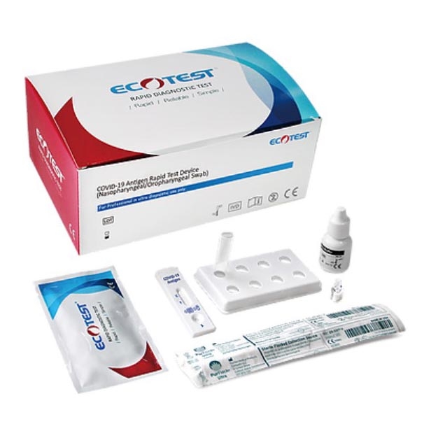 ECOTEST RAPID - Hurtig antigen-test mod COVID-19, pakke med 20 stk.