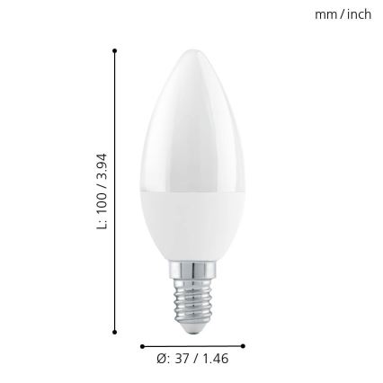 LED lysdæmper pære E14/6W/230V 3000K - STEPDIMMING - Eglo