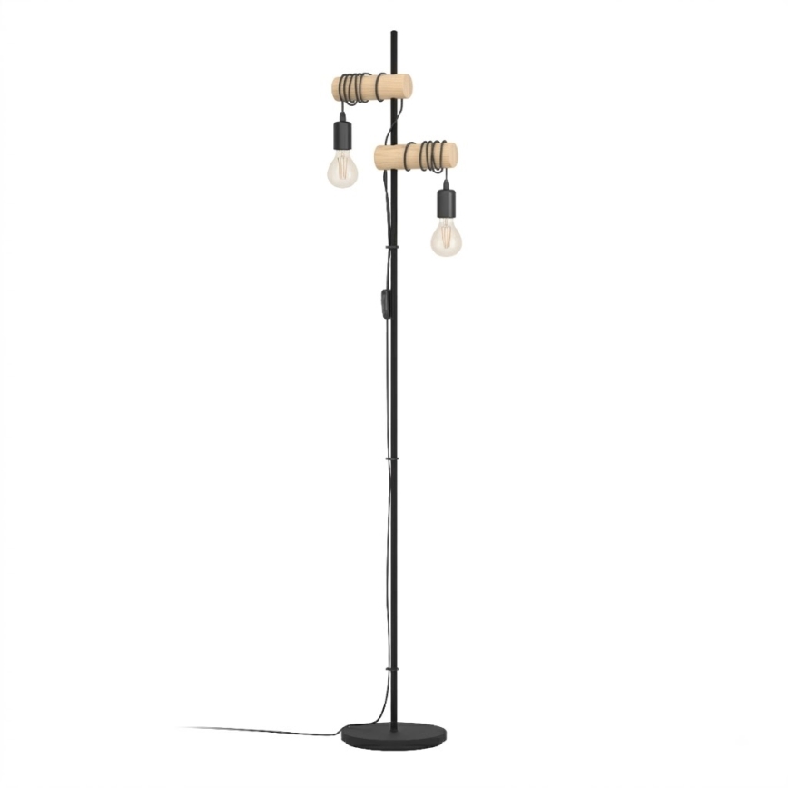 Eglo 183215 - Gulvlampe TOWNSHEND 2xE27/10W/230V