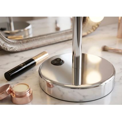 Eglo 201598 - Makeupspejl med indbygget LED-belysning LED/4W/4xAA IP65 blank krom