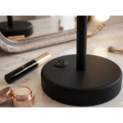 Eglo 201599 - Makeup-spejl med LED-belysning LED/4W/4xAA IP65 sort