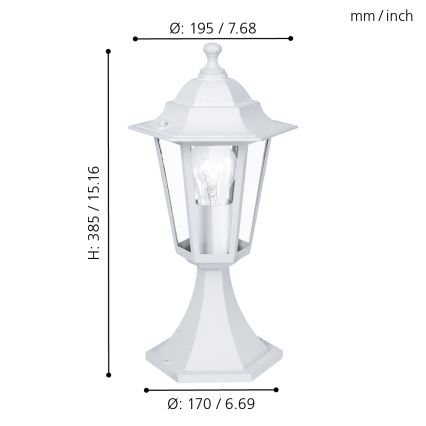 Eglo - Udendørslampe 1xE27/60W
