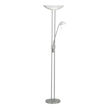 Eglo 25869 - Gulvlampe dæmpbar BAYA 1xR7s/230W/230V + 1xG9/33W mat krom