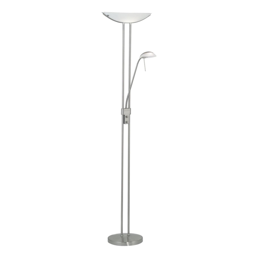 Eglo 25869 - Gulvlampe dæmpbar BAYA 1xR7s/230W/230V + 1xG9/33W mat krom