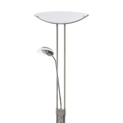 Eglo 25869 - Gulvlampe dæmpbar BAYA 1xR7s/230W/230V + 1xG9/33W mat krom