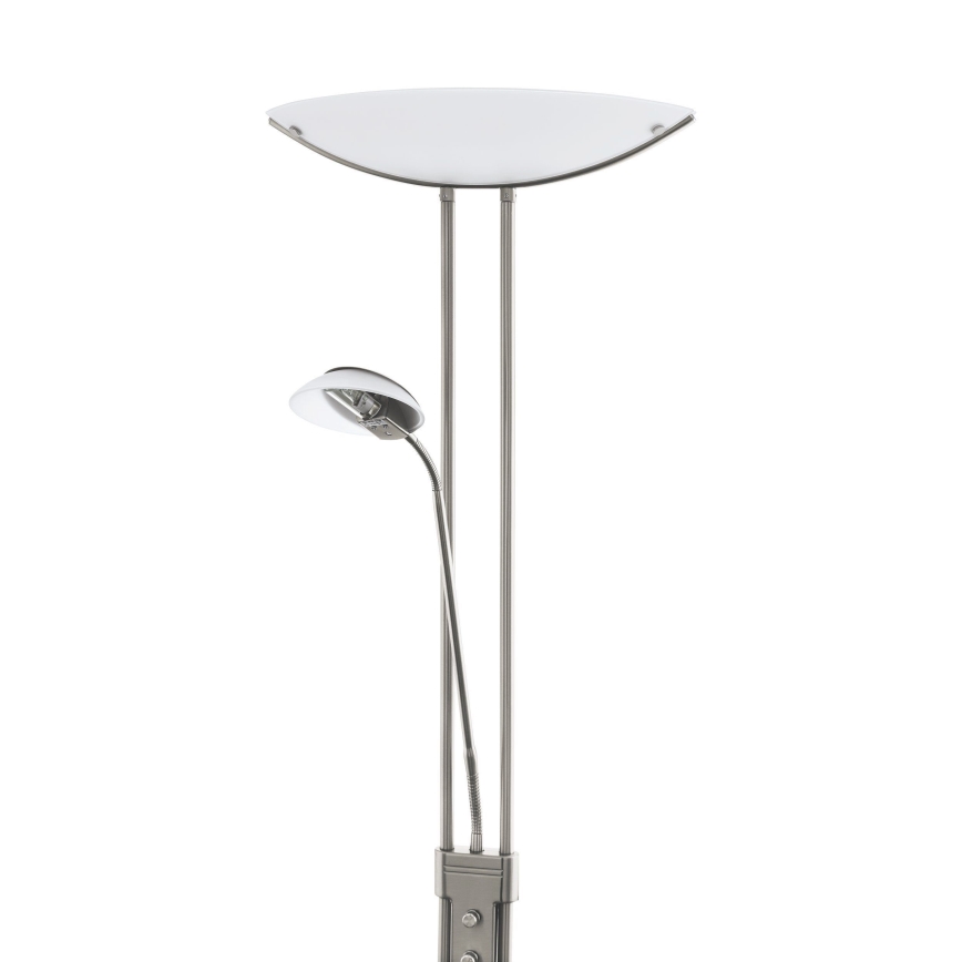 Eglo 25869 - Gulvlampe dæmpbar BAYA 1xR7s/230W/230V + 1xG9/33W mat krom