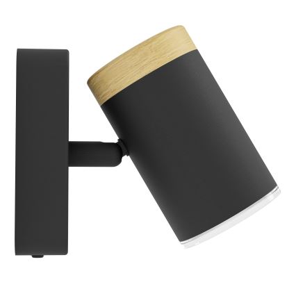 Eglo - Badeværelses vægspotlampe 1xGU10/3W/230V IP44 sort/beige