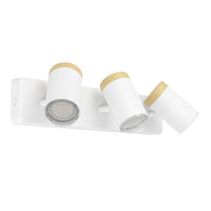 Eglo - Badeværelses-spotlampe 3xGU10/3W/230V IP44 hvid/beige