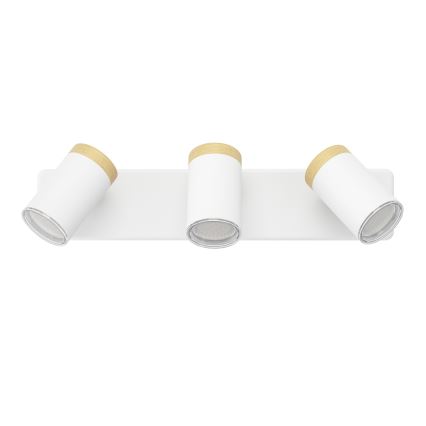 Eglo - Badeværelses-spotlampe 3xGU10/3W/230V IP44 hvid/beige