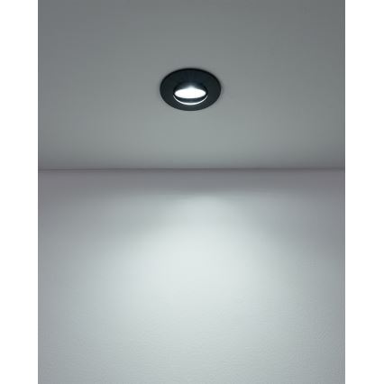 Eglo - Sæt med 3x LED-indbygningsspots LED/4,9W/230V 2700/4000/6500K Ø 9 cm sort