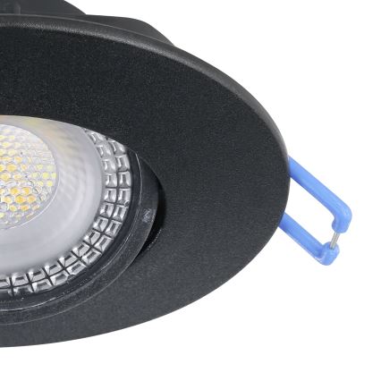 Eglo - Sæt med 7 x LED indbygningsspots LED/4,9W/230V 2700/4000/6500K Ø 9 cm sort