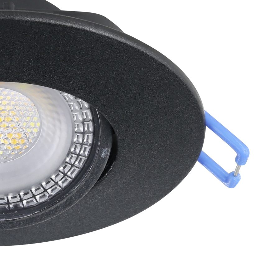 Eglo - SÆT 10x LED indbygningsspot LED/4,9W/230V 2700/4000/6500K Ø 9 cm sort