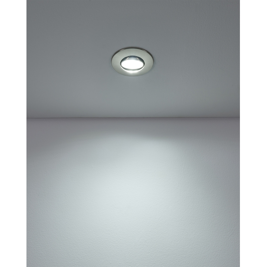 Eglo - Sæt med 3x LED-indbygningsspots LED/4,9W/230V 2700/4000/6500K Ø 9 cm mat krom