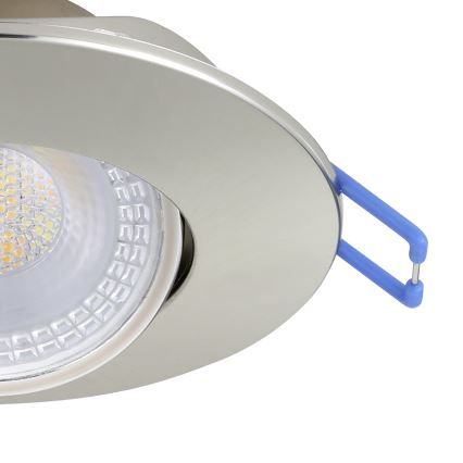 Eglo - Sæt med 5 LED-indbygningsspots LED/4,9W/230V 2700/4000/6500K Ø 9 cm mat krom