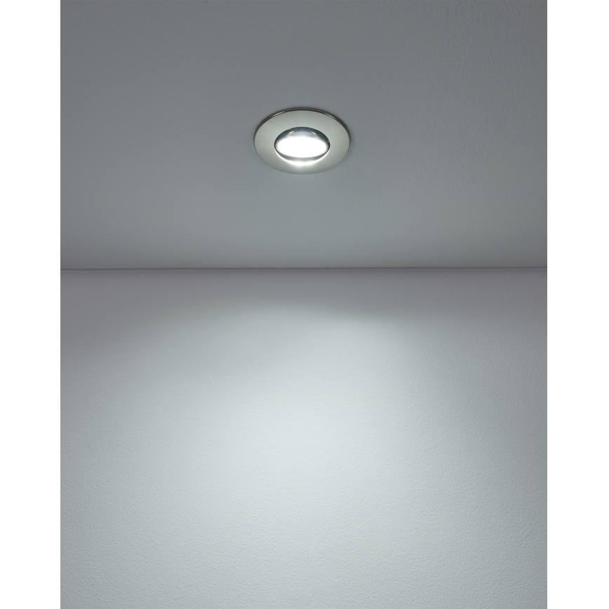 Eglo - Sæt med 7 LED-indbygningsspots LED/4,9W/230V 2700/4000/6500K Ø 9 cm mat krom