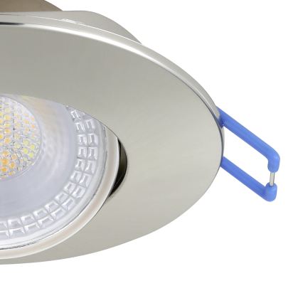 Eglo - Sæt med 7 LED-indbygningsspots LED/4,9W/230V 2700/4000/6500K Ø 9 cm mat krom