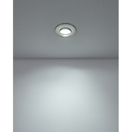 Eglo - Sæt med 10 LED-indbygningsspots, LED/4,9W/230V, 2700/4000/6500K, Ø 9 cm, mat krom