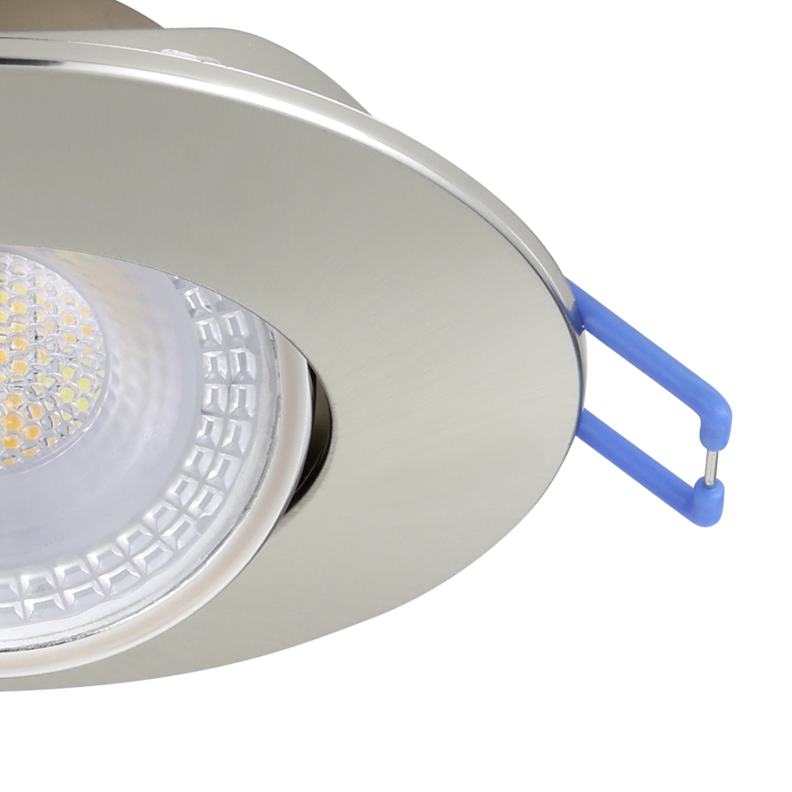 Eglo - Sæt med 10 LED-indbygningsspots, LED/4,9W/230V, 2700/4000/6500K, Ø 9 cm, mat krom